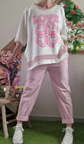 Haut Love blanc/ rose