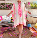 Robe poncho fushia Jaipur