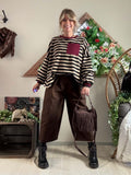 Pantalon Nash Chocolat avec ceinture du 36 au 44