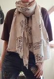 Echarpe Coeur beige