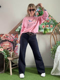 Sweat Je t aime Paris rose