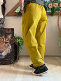 Pantalon City ceinture tressée du 38 au 46 moutarde