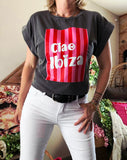 Tee-shirt Ibiza noir délavé