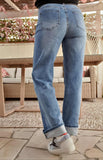 Jeans Revers Strass
