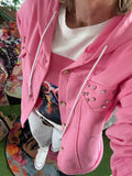 Veste Caroline à capuche rose