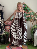 Robe longue Tropicale chocolat