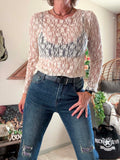 Haut dentelle Charlotte beige du 34 au 42