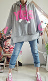 Sweat Oversize Yes gris
