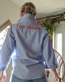 Chemise rayures bleu ciel