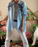 Blouse Sunset bleu ciel
