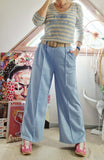 Pantalon avec ceinture Noa bleu ciel