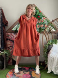 Robe Cécile terracotta du 38 au 52