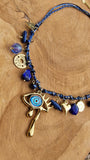 Collier Gaudy bleu