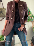 Veste longue MJ chocolat du 36 au 42/44