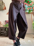 Pantalon Gabrielle croisé chocolat  du 38 au 48
