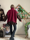 Pull/poncho Esmée bordeaux du 36 au 52