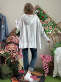 Sweat Skull strass blanc