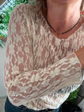 Haut dentelle Charlotte beige du 34 au 42