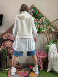 Veste sans manches Bonjour blanche