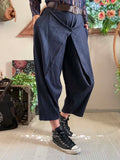 Pantalon Gabrielle croisé Bleu brut du 38 au 48