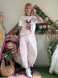 Pantalon Stéphane rayures roses