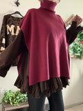 Pull/poncho Esmée bordeaux du 36 au 52