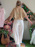Blouse effet cache cœur camel