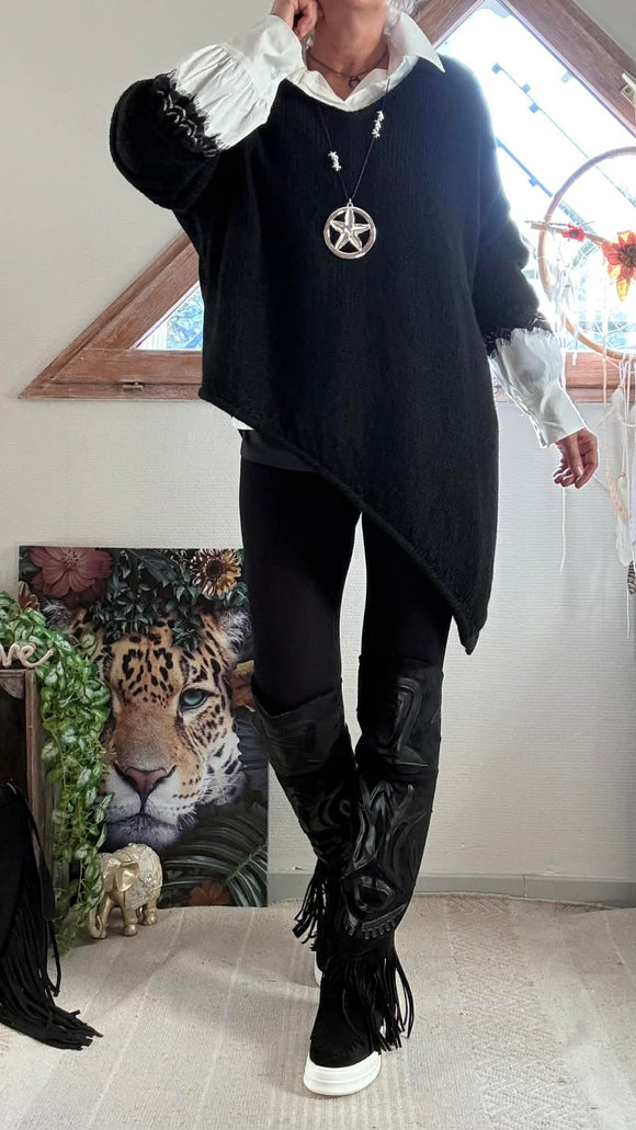 Pull Asymetrique noir