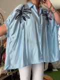 Blouse Sunset bleu ciel
