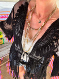 Gilet kimono Cindya noir