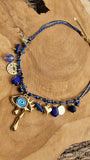Collier Gaudy bleu