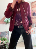 Veste Victoria bordeaux du 36 au 42