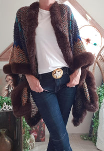 Poncho Hippie Chocolat