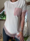 Haut Vanessa dentelle rose