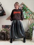 Sweat Bisous chocolat du 36 au 44