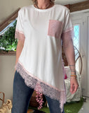 Haut Vanessa dentelle rose