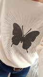 Pull Papillon blanc