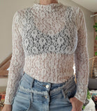 Haut dentelle Justine blanc