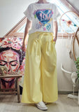 Pantalon large jaune