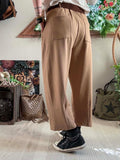 Pantalon avec ceinture Agathe camel du 36 au 46