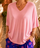 Pull Oversize rose poudré