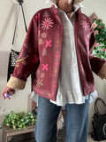 Veste imprimé bohème bordeaux du 36 au 44/46