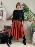 Jupe Cloutée avec ceinture Terracotta