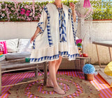 Robe poncho bleu Jaipur