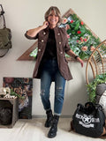 Veste longue MJ chocolat du 36 au 42/44