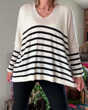 Pull rayures noir
