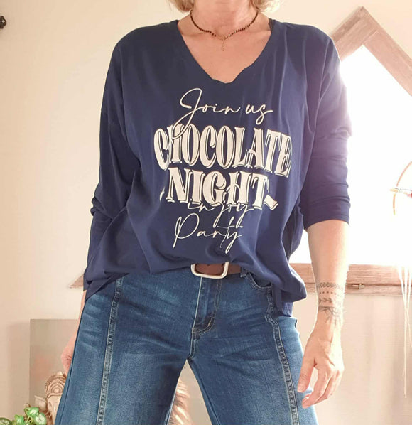 Haut Chocolate bleu