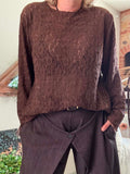 Haut dentelle Charme chocolat du 40 au 52