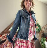 Veste jeans Skull strass