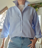 Chemise rayures bleu ciel